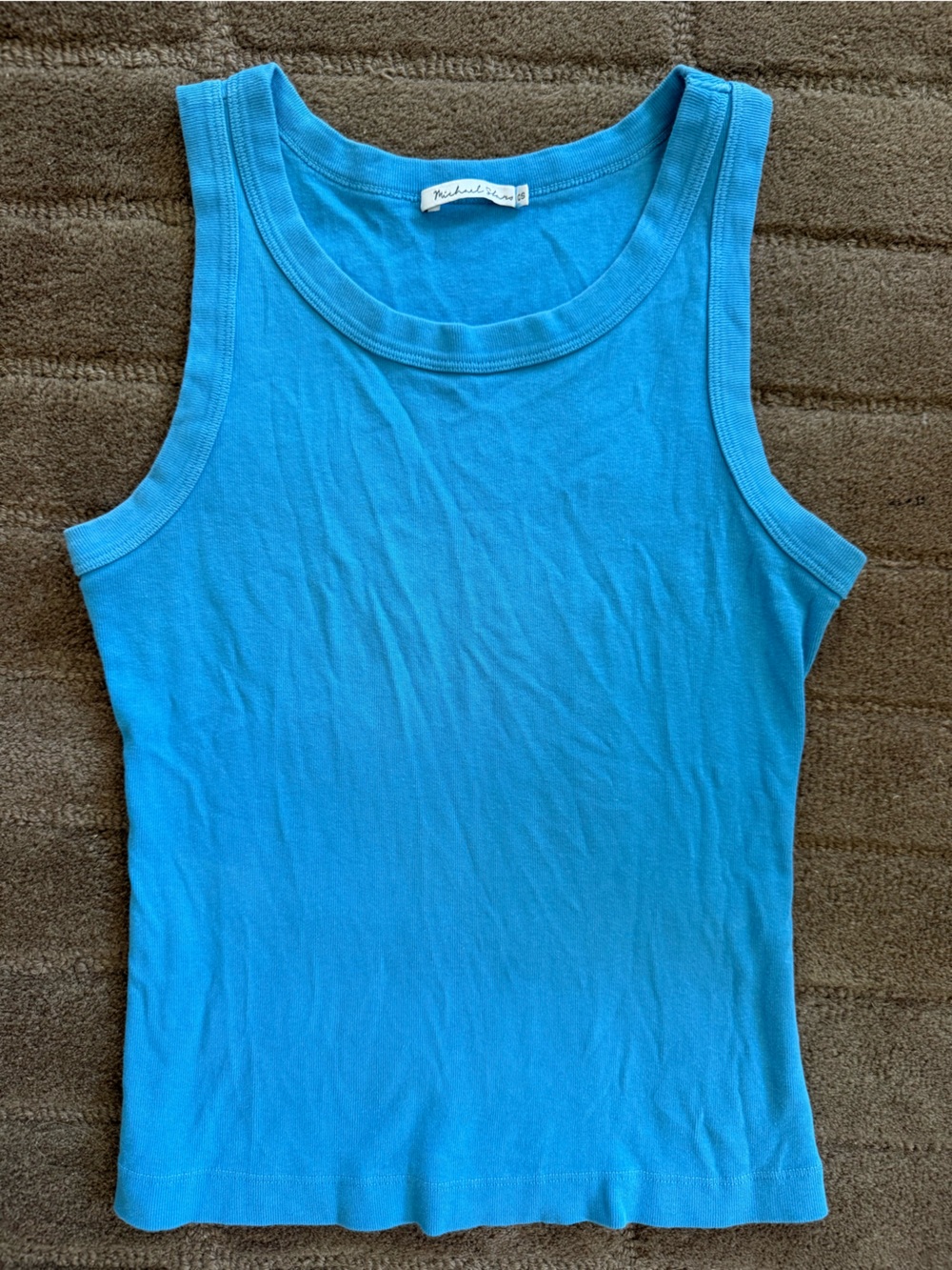 Michael Stars Turquoise Blue Cotton Tank Top